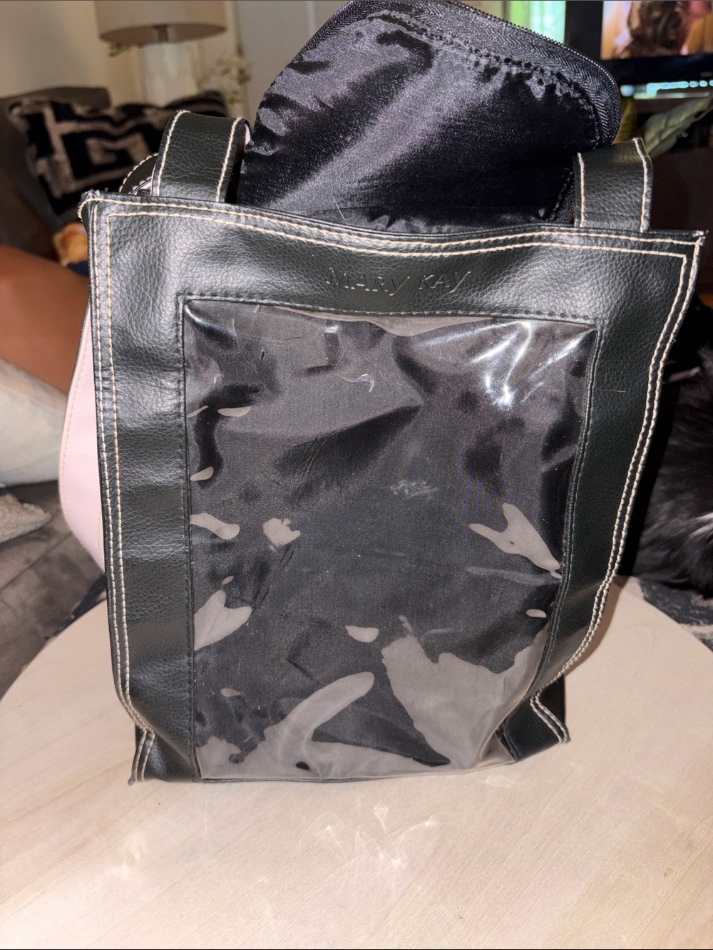 Mary Kay Black Tote with Clear Front Pocket